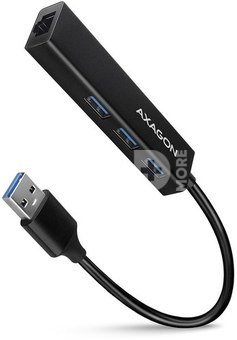 AXAGON Hub HMA-GL3A 3x USB-A + GLAN, USB3.2 Gen 1, metal, 20cm USB-A cable
