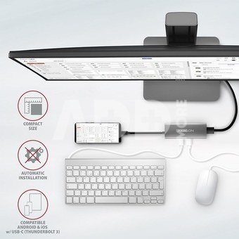AXAGON Hub HMC-5G2 2x USB-A + 2x USB-C + HDMI, USB-C 3.2 Gen 2 10Gbps, PD 60W, 13cm USB-C cable