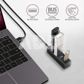 AXAGON Miniature metal four-port USB 3.2 Gen 1 hub | HUE-M1AL