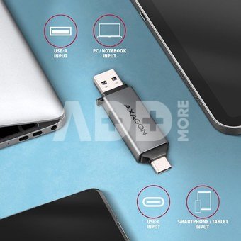 AXAGON Mobile USB 3.2 Gen 1 MINI card reader with USB-C and USB-A connectors | CRE-DAC