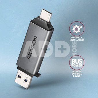 AXAGON Mobile USB 3.2 Gen 1 MINI card reader with USB-C and USB-A connectors | CRE-DAC