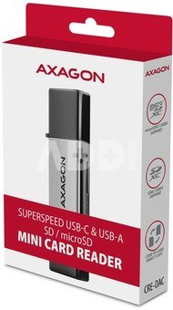 AXAGON Mobile USB 3.2 Gen 1 MINI card reader with USB-C and USB-A connectors | CRE-DAC