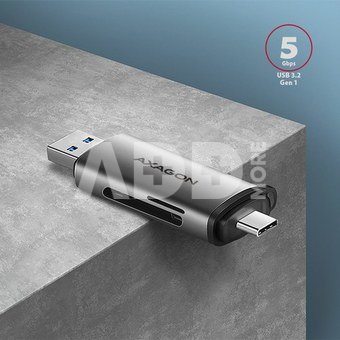 AXAGON Mobile USB 3.2 Gen 1card reader with USB-C and USB-A connectors | CRE-SAC