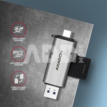 AXAGON Mobile USB 3.2 Gen 1card reader with USB-C and USB-A connectors | CRE-SAC