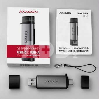 AXAGON Mobile USB 3.2 Gen 1card reader with USB-C and USB-A connectors | CRE-SAC