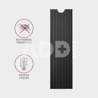 AXAGON Passive aluminum heatsink for all M.2 SSDs, size 2280, high 3 mm | CLR-M2L3