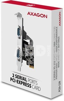 AXAGON PCI-Express card with two 250 kbps serial ports | PCEA-S2N