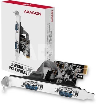 AXAGON PCI-Express card with two 250 kbps serial ports | PCEA-S2N