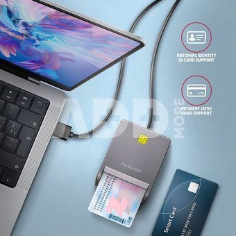 AXAGON Smart card reader CRE-SM3T USB 1.3m cable