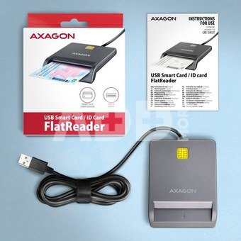 AXAGON Smart card reader CRE-SM3T USB 1.3m cable