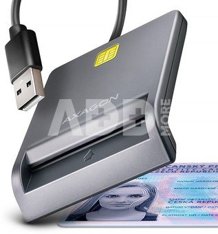 AXAGON Smart card reader CRE-SM3T USB 1.3m cable