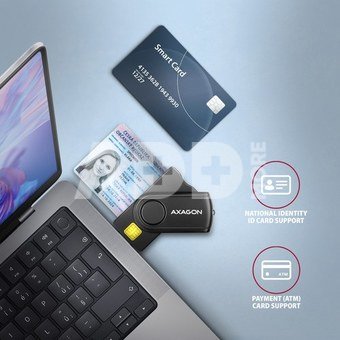 Axagon smart card reader + USB-C adapter CRE-SMP2A