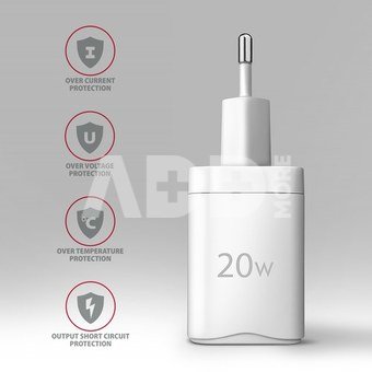 AXAGON Wallcharger 2x port (USB-A + USB-C), 20W | ACU-PQ20W