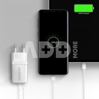 AXAGON Wallcharger 2x port (USB-A + USB-C), 20W | ACU-PQ20W