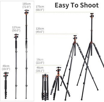 Ball Head Quick Release Plate DSLR Tripod