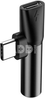 Baseus Audio Adapter USB-C to Mini Jack 3.5mm + USB-C (black)