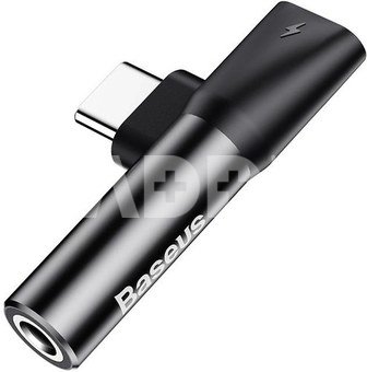 Baseus Audio Adapter USB-C to Mini Jack 3.5mm + USB-C (black)