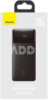 Baseus Bipow Charger Powerbank 30000mAh, 20W (black)