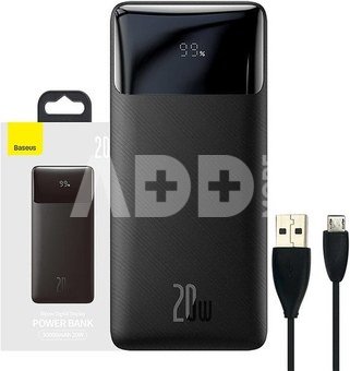 Baseus Bipow Charger Powerbank 30000mAh, 20W (black)