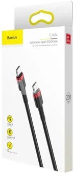 Baseus Cafule Cable USB-C PD 2.0 QC 3.0 60W 2m (Black+Red)