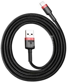 Baseus Cafule USB Lightning Cable 2,4A 0,5m (Red+Black)