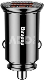 Baseus Circular Car Charger 2xUSB QC3.0 5A 30W (Black)