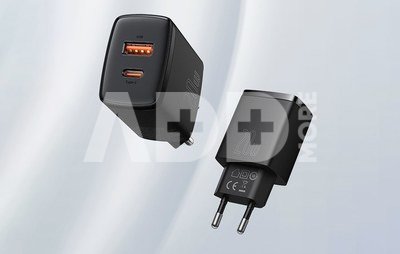 Baseus Compact Quick Charger USB and USB-C 20W EU