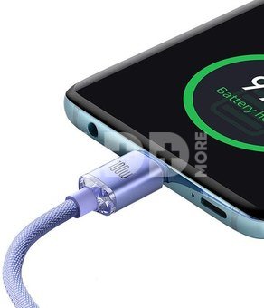 Baseus Crystal Shine cable USB-C to USB-C, 100W, 2m (purple)