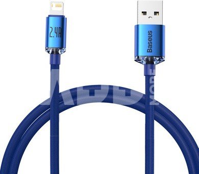 Baseus Crystal Shine cable USB to Lightning, 2.4A, 1.2m (blue)