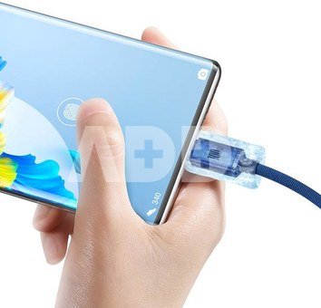 Baseus Crystal Shine cable USB to USB-C, 100W, 2m (blue)