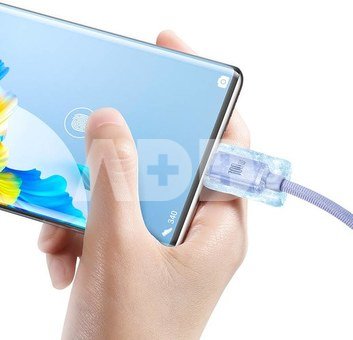 Baseus Crystal Shine cable USB to USB-C, 100W, 2m (purple)
