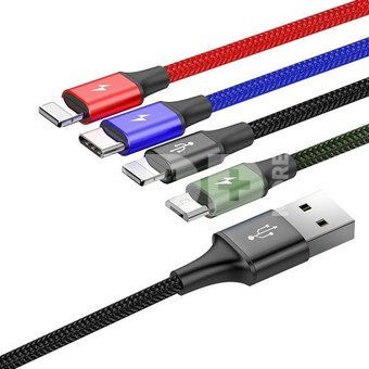 Baseus Fast USB cable 4in1 USB-C / 2x Lightning / Micro 3,5A 1,2m - black