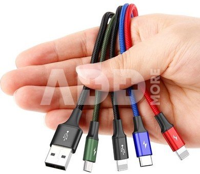 Baseus Fast USB cable 4in1 USB-C / 2x Lightning / Micro 3,5A 1,2m - black