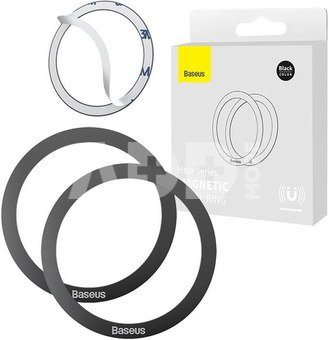 Baseus Halo Magnetick&yacute; kroužek pro telefony, , MagSafe (čern&yacute;)