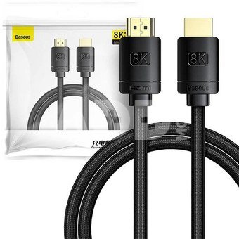 Baseus High Definition Series HDMI 2.1 cable, 8K 60Hz, 3D, HDR, 48Gbps, 1m (black)