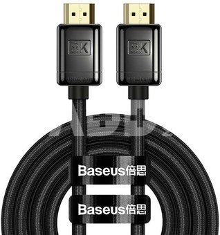 Baseus High Definition Series HDMI 2.1 cable, 8K 60Hz, 3D, HDR, 48Gbps, 2m (black)