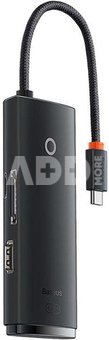 Baseus Lite Series Hub 6w1 USB-C to 2x USB 3.0 + USB-C + HDMI + SD/TF (black)