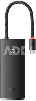 Baseus Lite Series Hub 6w1 USB-C to 2x USB 3.0 + USB-C + HDMI + SD/TF (black)