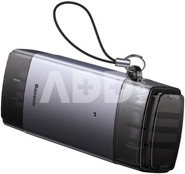 Baseus Lite Series SD/TF memory card reader, USB + USB-C (gray)