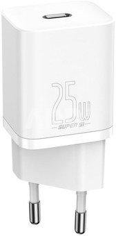 Baseus Super Si Quick Charger 1C 25W with USB-C cable for USB-C 1m (white)
