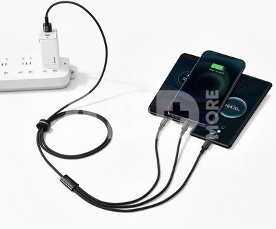 BASEUS Tungsten Gold One-for-three Fast Charging Black