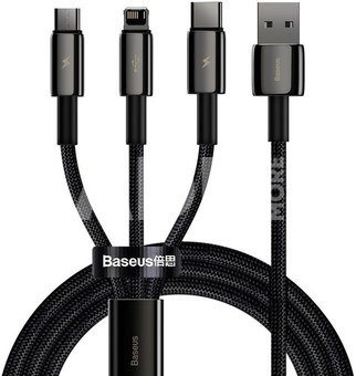 BASEUS Tungsten Gold One-for-three Fast Charging Black