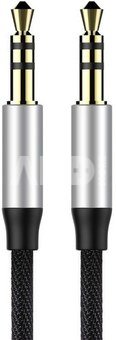 Baseus Yiven Audio Cable Cable 3.5 male Audio M30 1.5M Silver+ Black