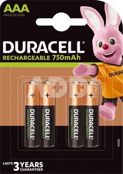 Batteries NiMH Duracell 750 mAh LR03/AAA 4 pcs