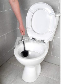 Beldray LA036034SSPEU7 Anti-bac Flexible Head Toilet Brush, Silver