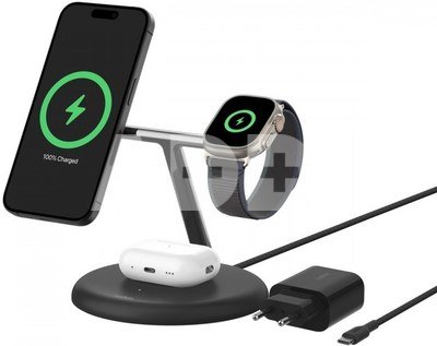 Belkin Boost Charge Pro 3-in-1 Qi2 15W black adjustabl