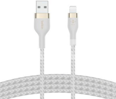Belkin Flex Lightning/USB-A 1m mfi cert., white CAA010bt1MWH