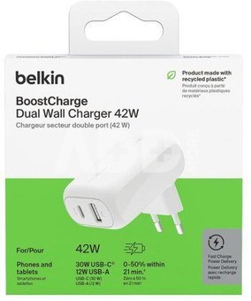 Belkin BOOST Charge 42W Ladeger. 30W USB-C/12W USB-A WCB009vfWH