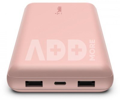 Belkin PowerBank 20 000mAh 15W USB-A/USB-C rose gold