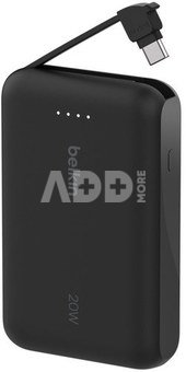 Belkin BOOST Charge Powerbk. 20W 10.000mAh USB-C schw. BPB021hqBK
